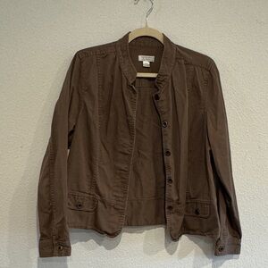 Christopher & Banks Chocolate Brown Utility Jacket